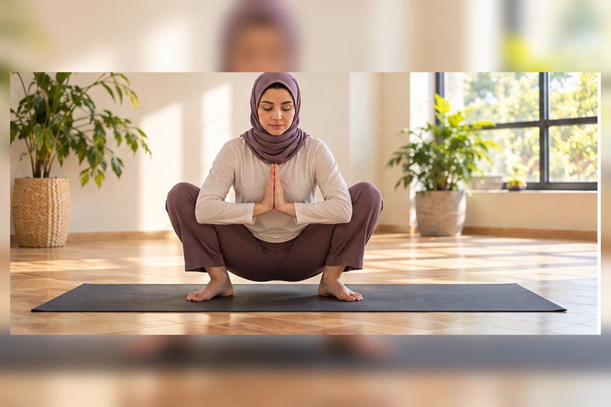 اجرای واقعی مالاسانا یا اسکات یوگا با حالت متعادل و بدون فشار