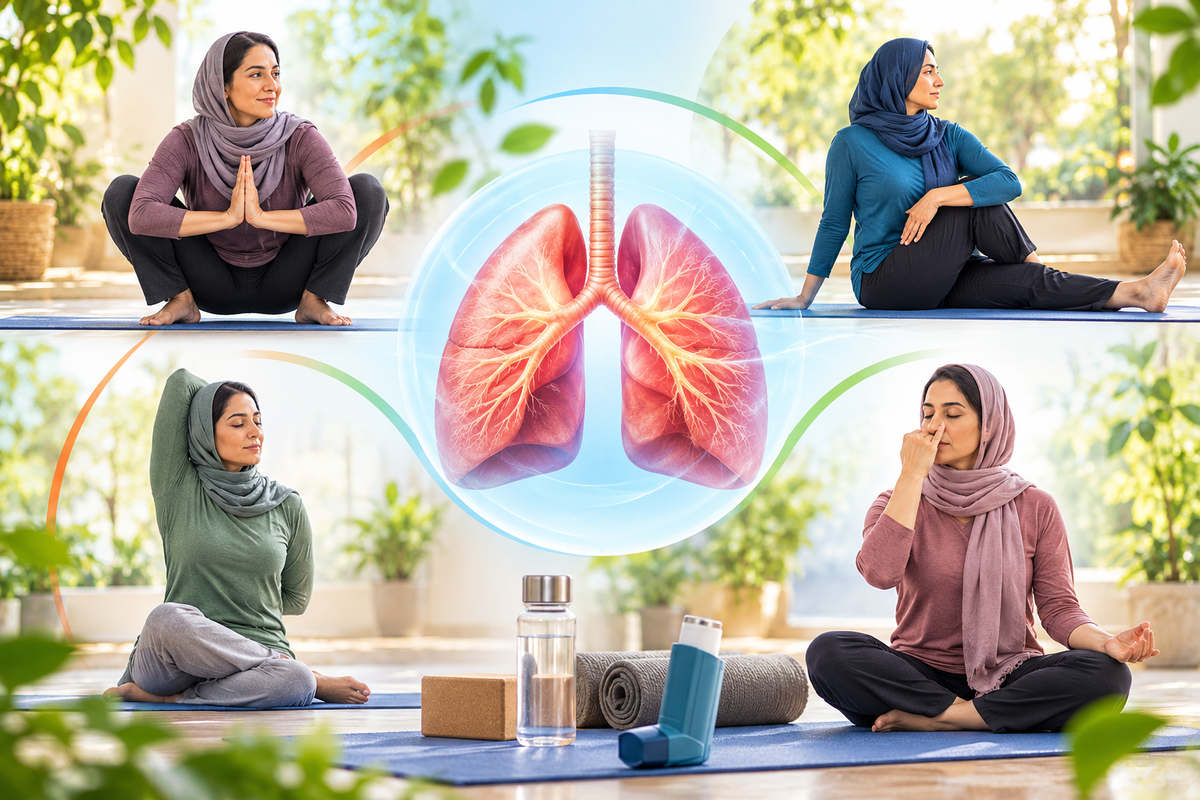 یوگا و آسم؛ فواید احتمالی و نکات ایمنی
