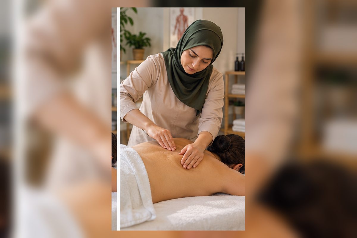 تکنیک راستیرانیه یا مالش موضعی در ماساژ کلاسیک روسی روی عضلات پشت
