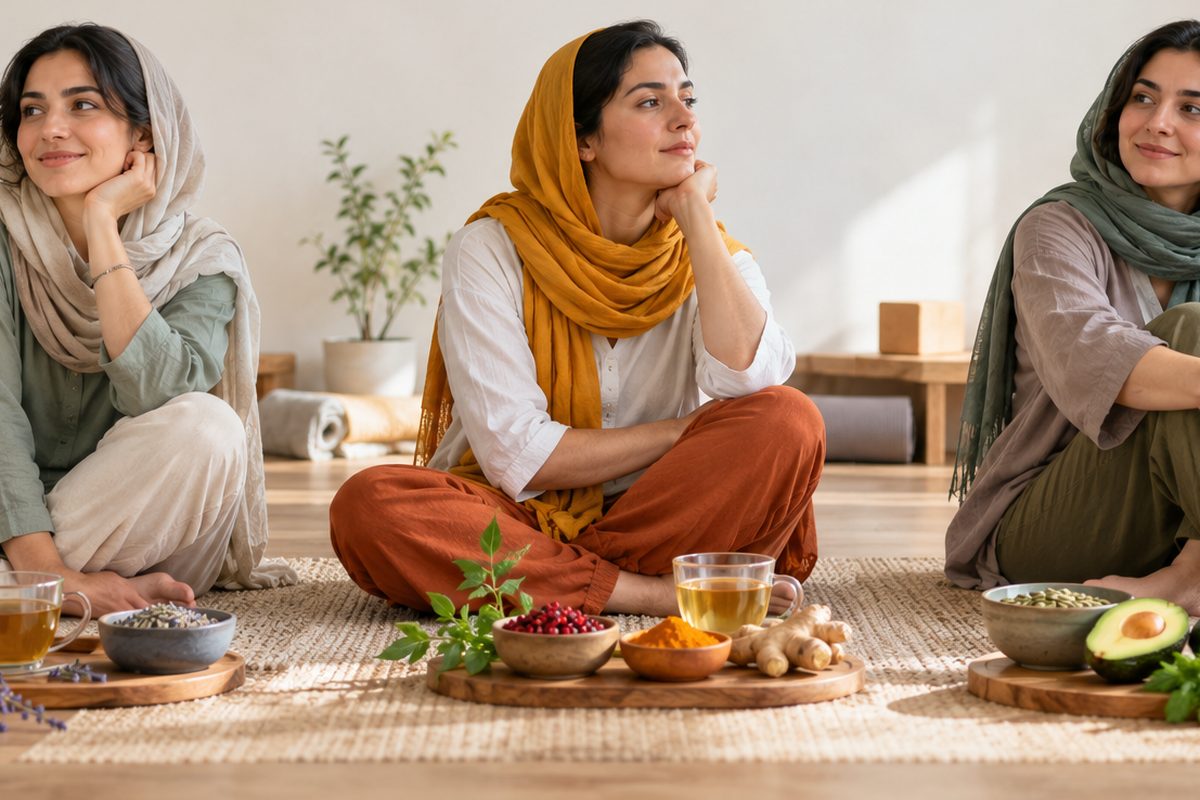 نمایی از سه الگوی سنتی واتا، پیتا و کافا در آیورودا